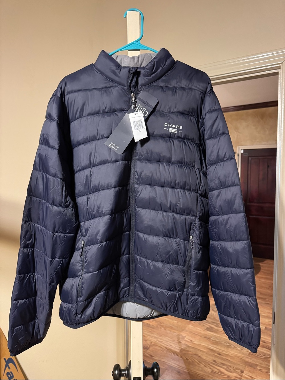 Chaps Navy Lightweight Quilted Puffer Jacket